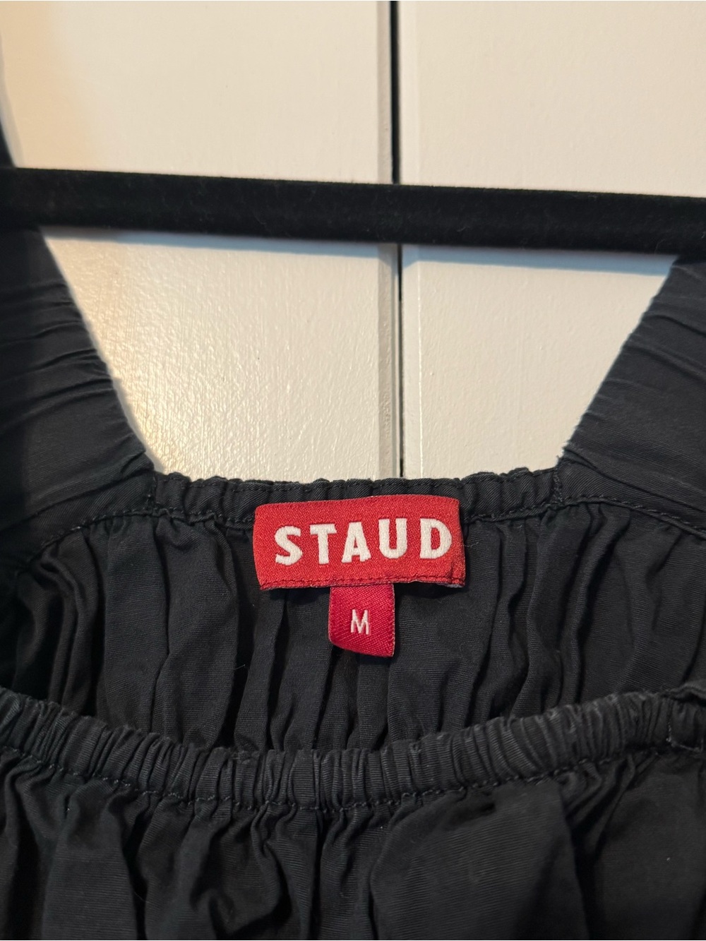 STAUD Black Smocked Peplum Tank Top - Picture 4 of 4